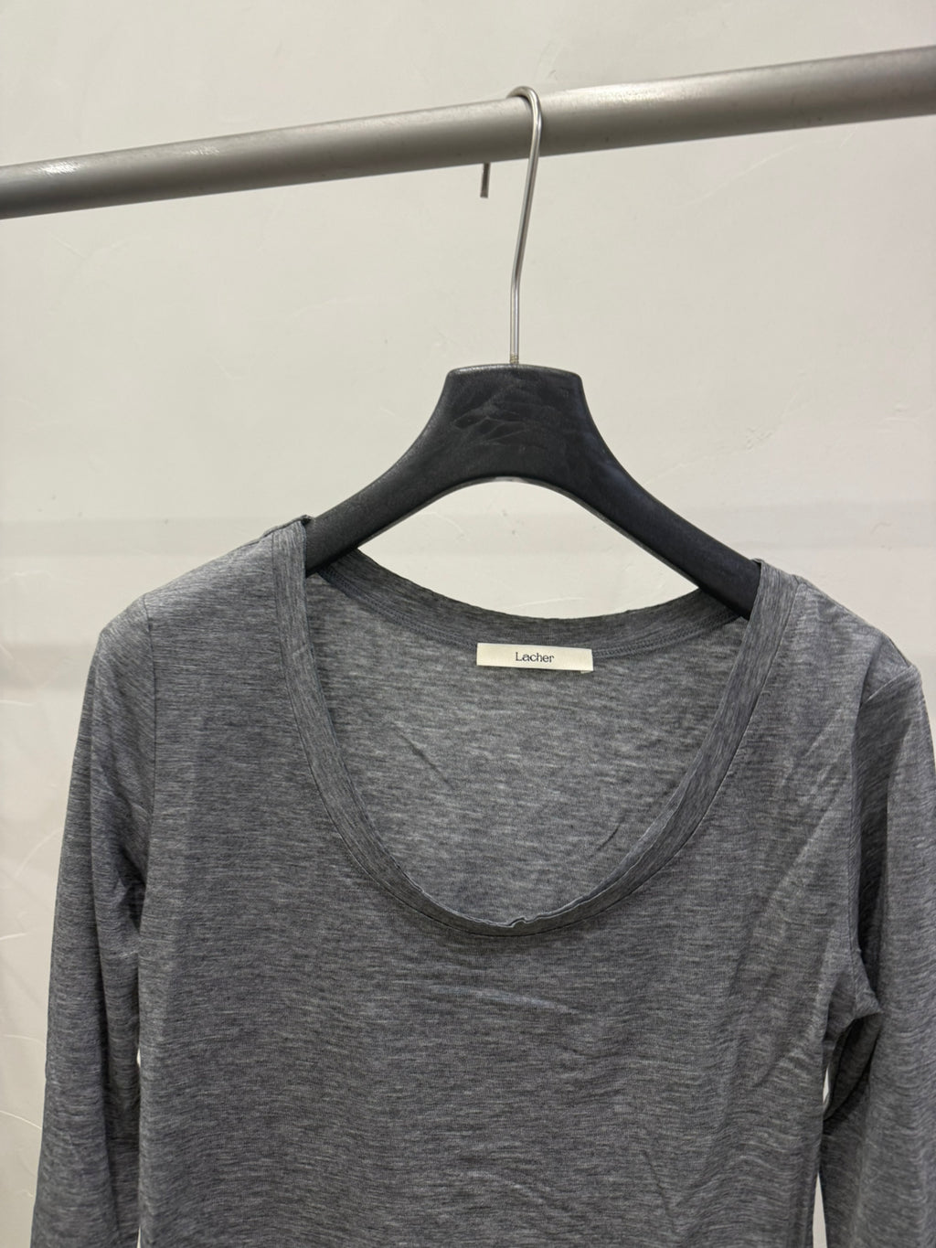 LACHER Premium Wool Blend U-Neck Slim Fit Long Sleeve T-Shirt - Minimalist Elegant Base Layer